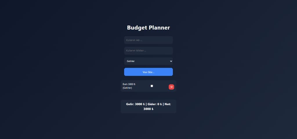 BUDGET PLANNER